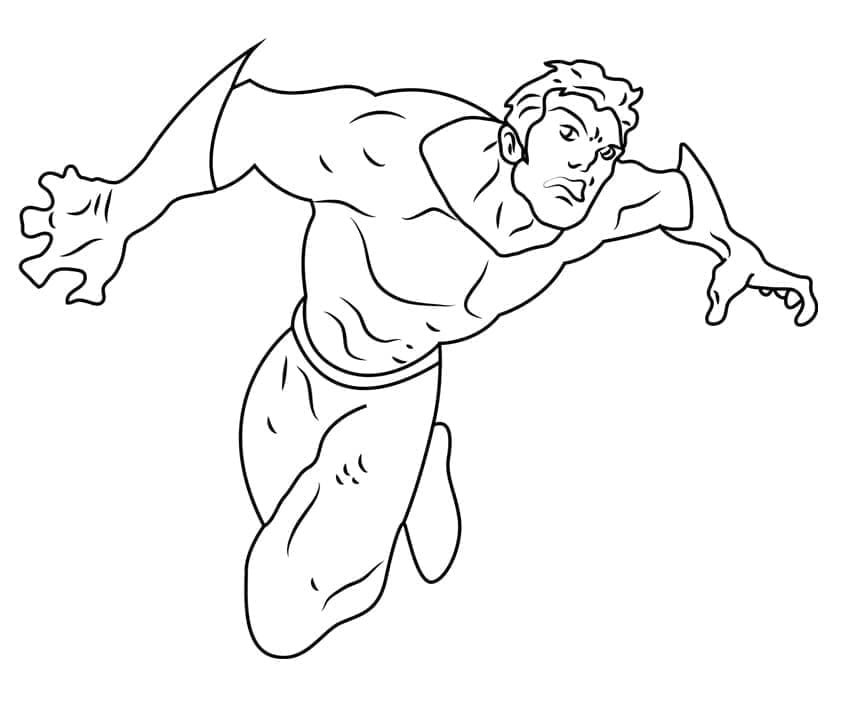 Kostenloser Aquaman zum Ausdrucken ausmalbilder