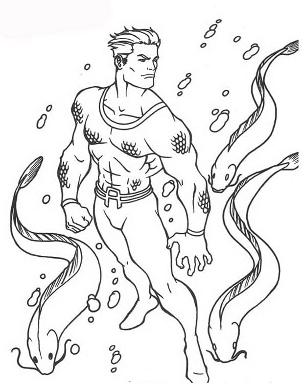 Kostenloser Aquaman ausmalbilder