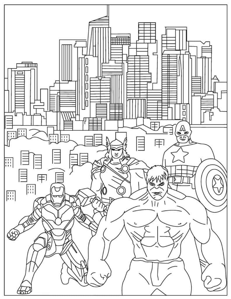 Kostenloser Avengers ausmalbilder