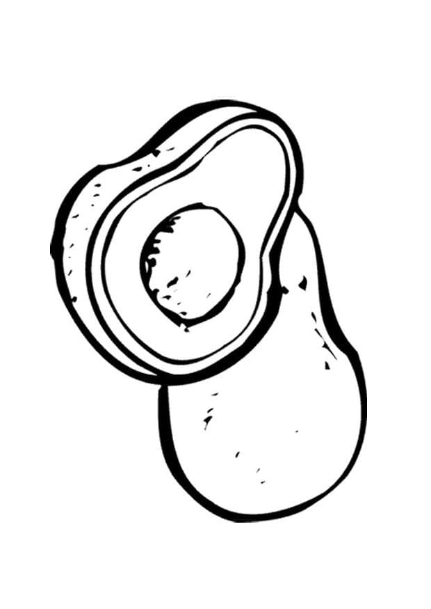 Kostenloser Avocado Druck ausmalbilder