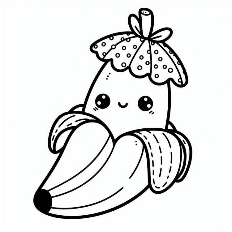 Kostenloser Banane Druck ausmalbilder