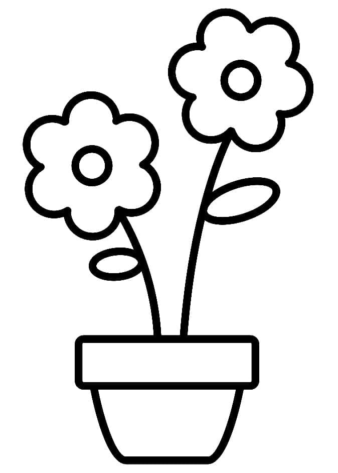 Kostenloser Blumentopf ausmalbilder