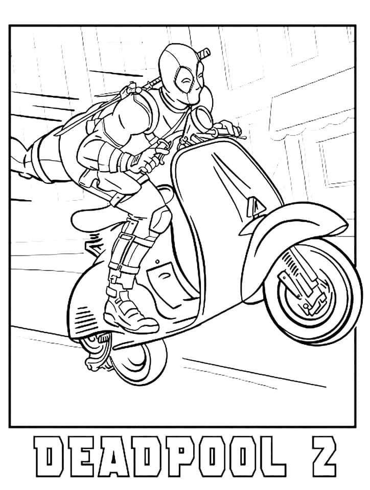 Kostenloser Deadpool zum Ausdrucken ausmalbilder