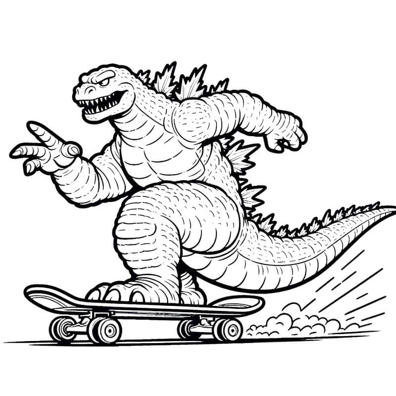 Kostenloser Godzilla zum Ausdrucken ausmalbilder