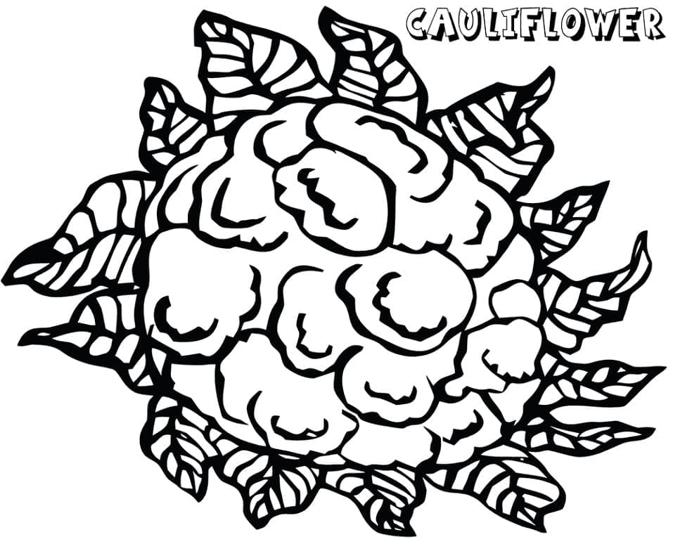 Kostenloser Kinder-Blumenkohl Ausdruck ausmalbilder