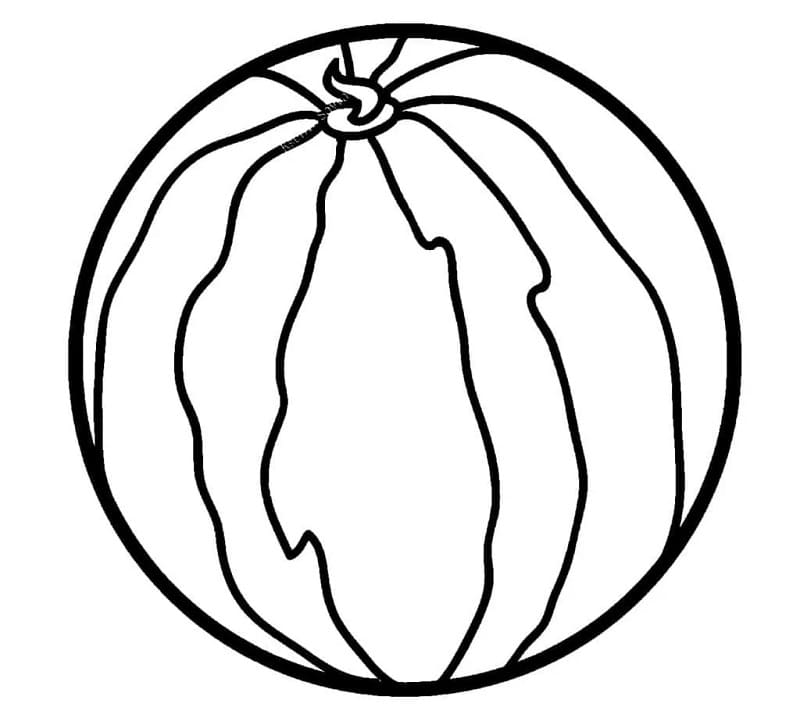 Kostenloser Kinder-Wassermelone Ausdruck ausmalbilder
