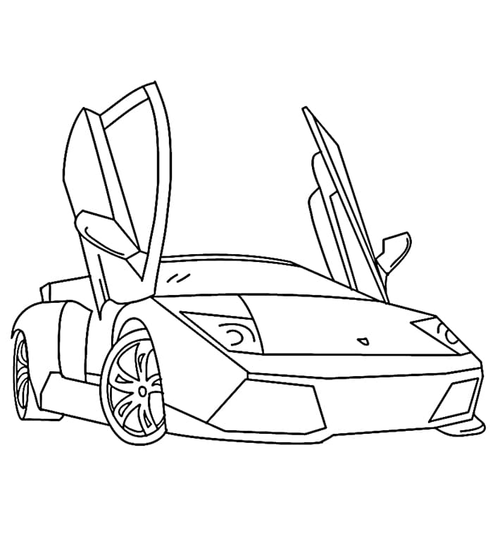 Kostenloser Lamborghini für Kinder ausmalbilder