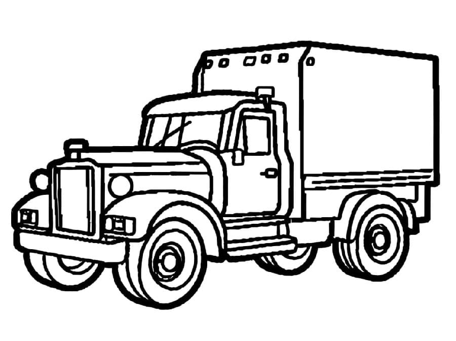 Kostenloser Lastwagen ausmalbilder