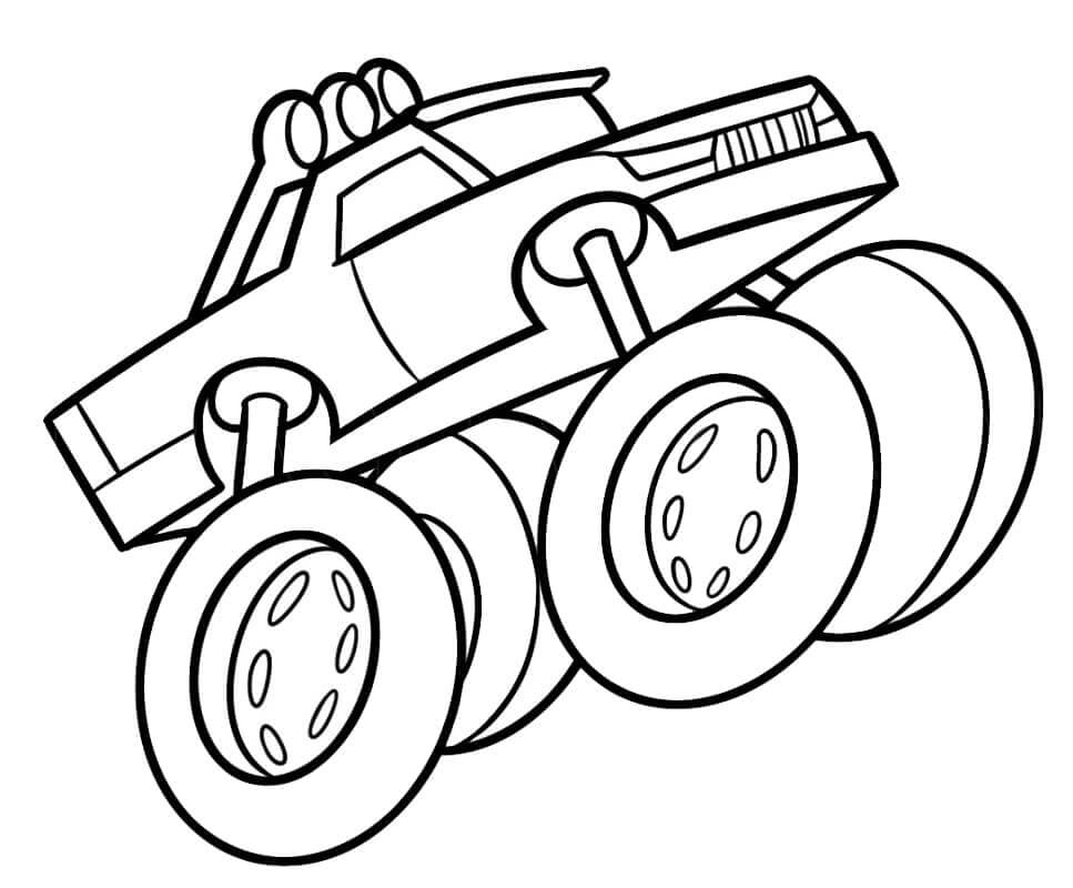 Kostenloser Monstertruck für Kinder ausmalbilder