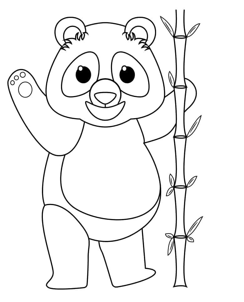 Kostenloser Panda ausmalbilder