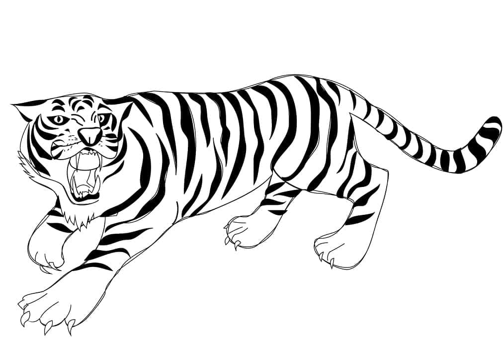 Kostenloser Tiger ausmalbilder