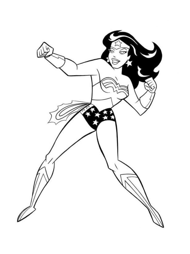 Kostenloser Wonder Woman zum Ausdrucken ausmalbilder