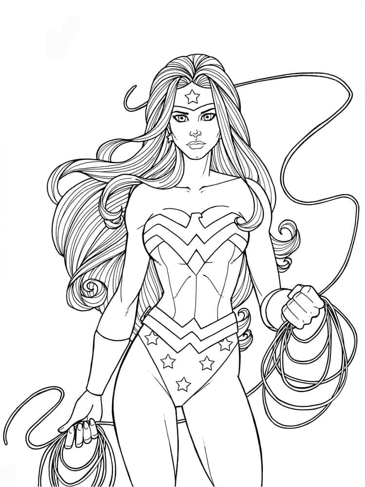 Kostenloser Wonder Woman ausmalbilder