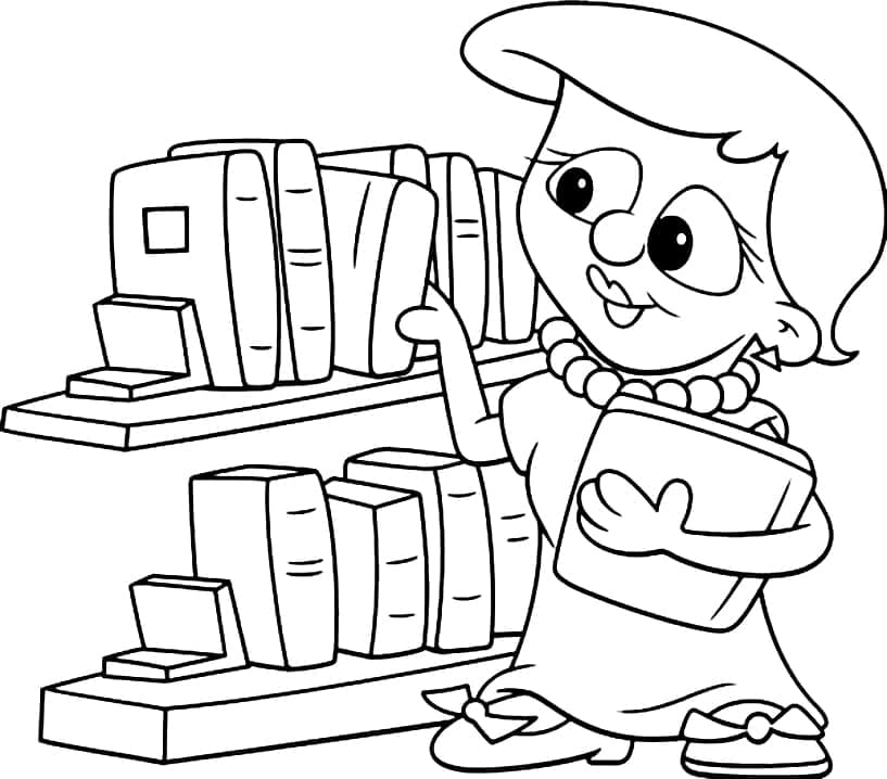 Bibliothek ausmalbilder