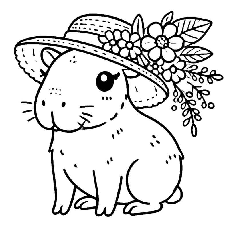 Kostenloses Capybara Bild ausmalbilder