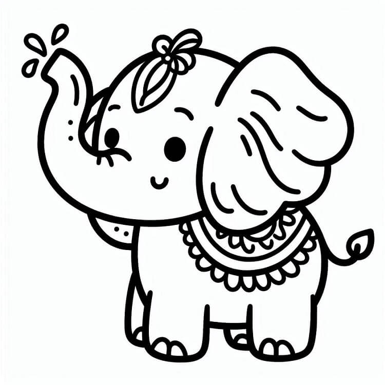 Kostenloses Elefant Bild ausmalbilder