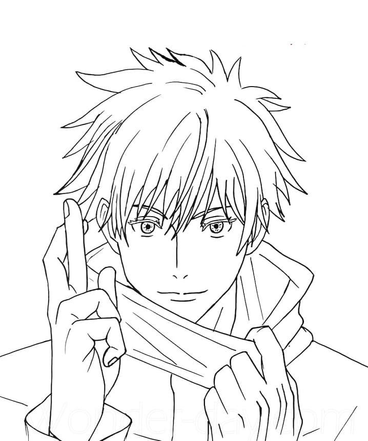 Kostenloses Jujutsu Kaisen ausmalbilder
