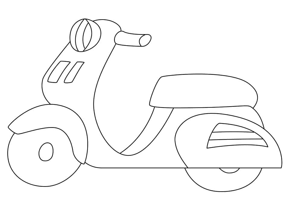 Kostenloses Motorrad für Kinder ausmalbilder
