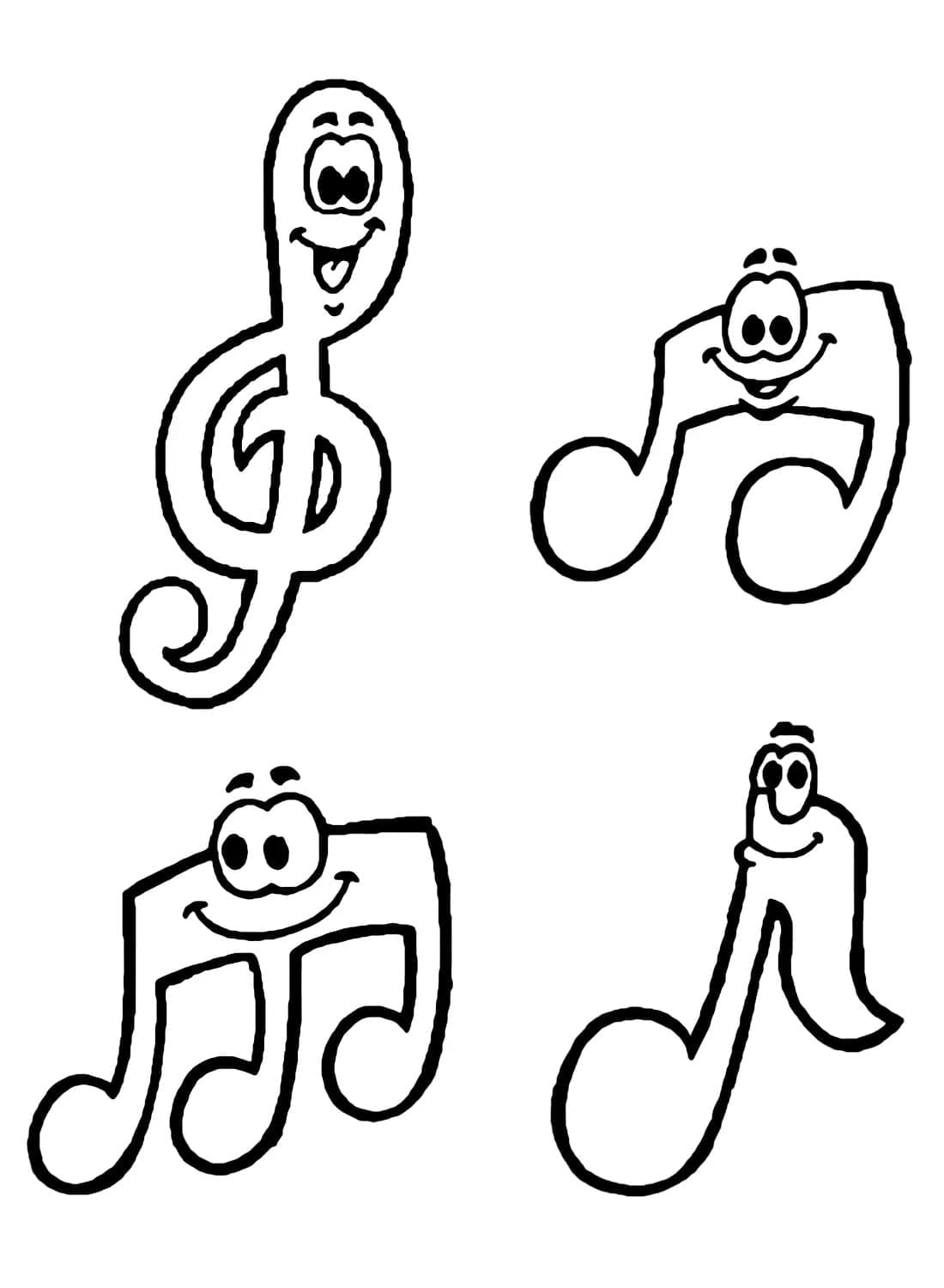 Kostenloses Musiknoten zum Ausdrucken ausmalbilder