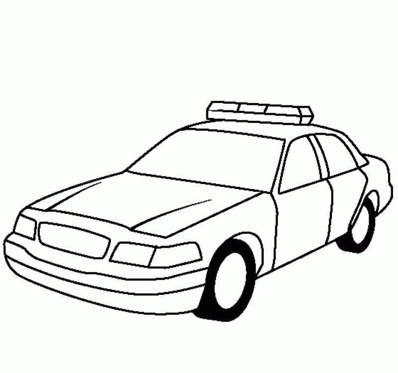 Kostenloses Polizeiauto für Kinder ausmalbilder