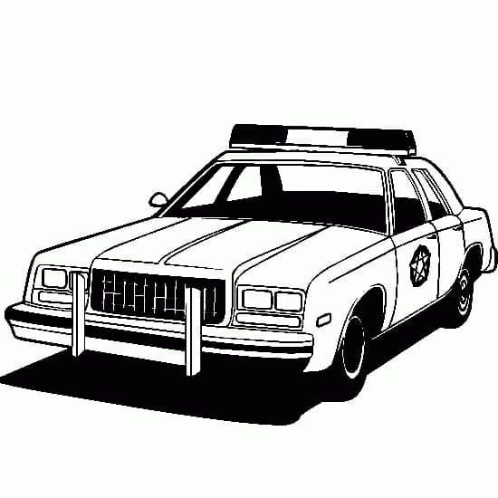 Kostenloses Polizeiauto ausmalbilder