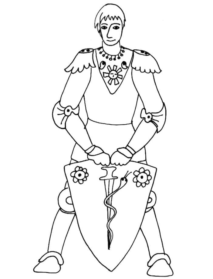 Kostenloses Ritter ausmalbilder
