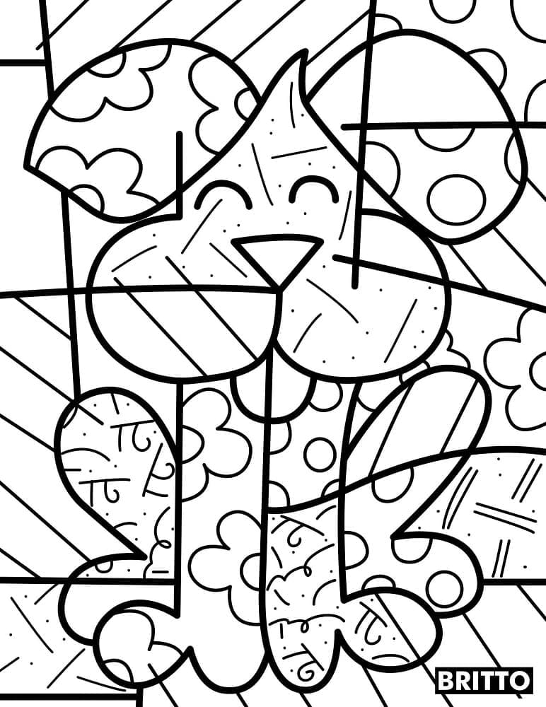 Kostenloses Romero Britto ausmalbilder