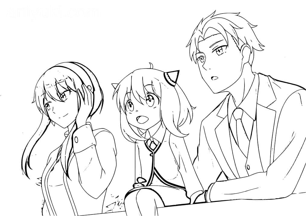 Kostenloses Spy x Family ausmalbilder