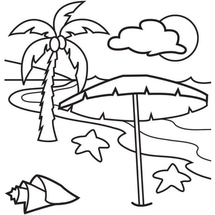 Kostenloses Strandbild ausmalbilder
