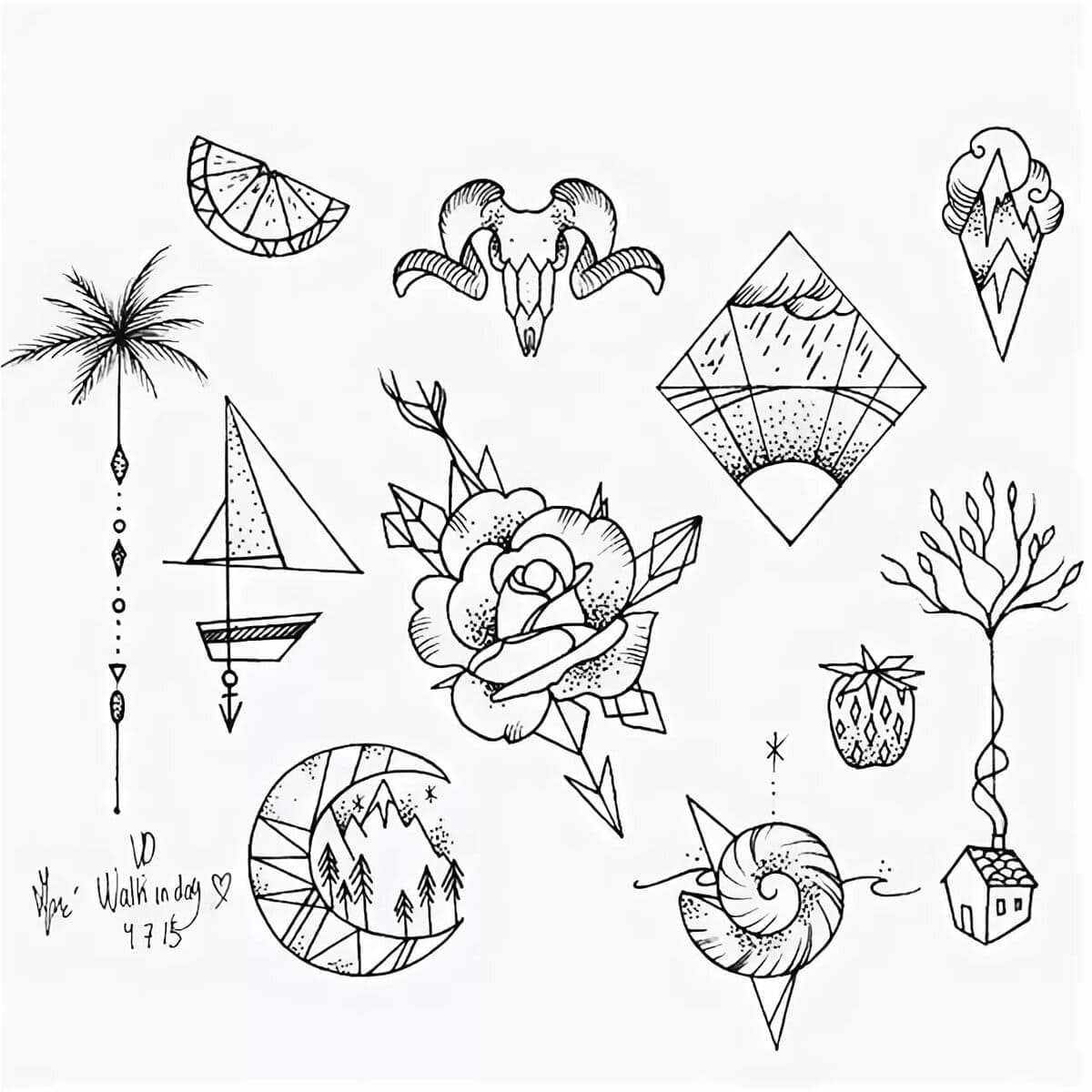 Kostenloses Tattoo zum Ausdrucken ausmalbilder