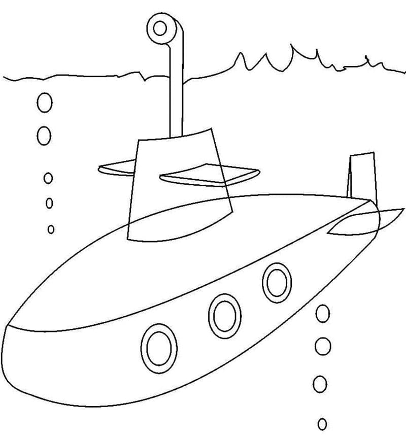 Kostenloses U-Boot für Kinder ausmalbilder
