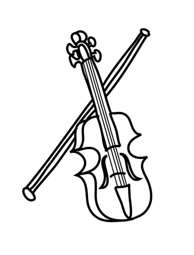Kostenloses Violine zum Ausdrucken ausmalbilder