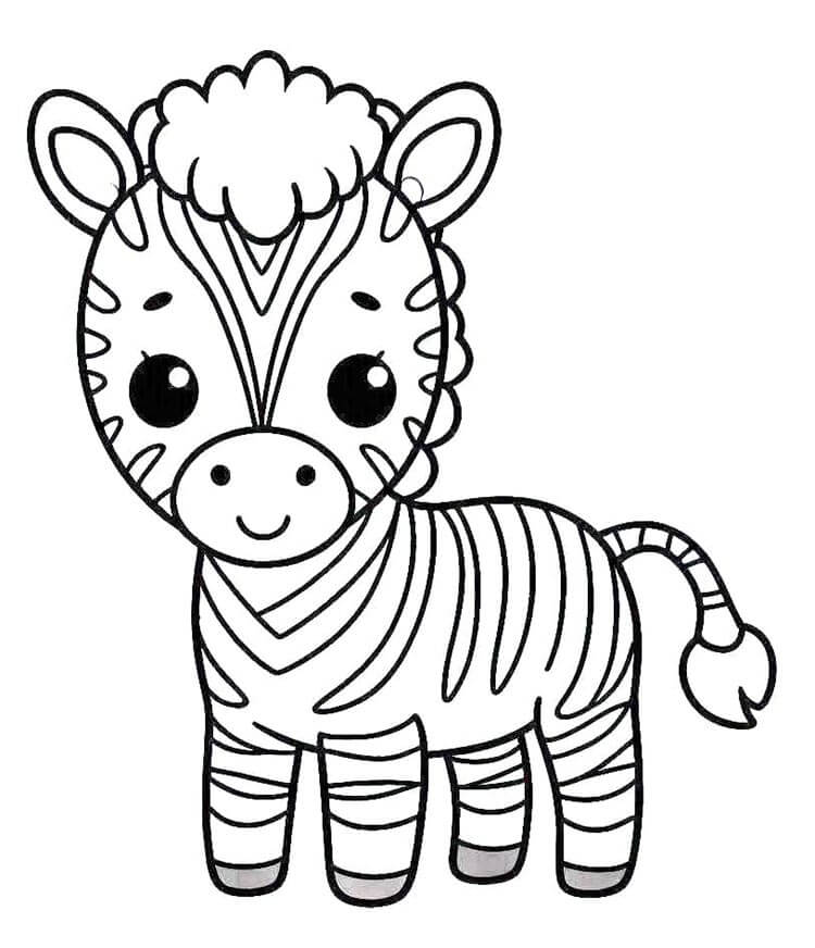 Kostenloses Zebra Bild ausmalbilder