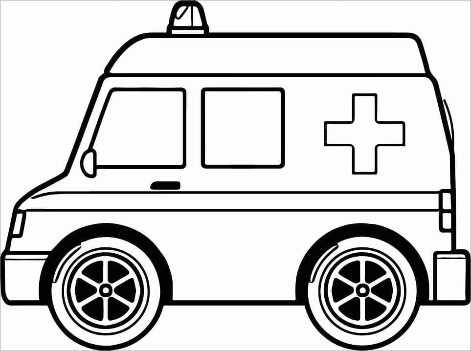 Krankenwagen druckfertig ausmalbilder