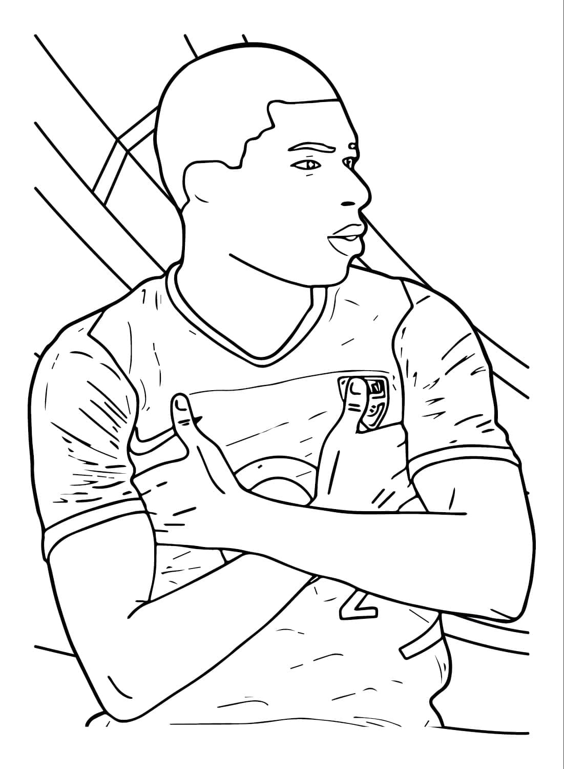 Kylian Mbappé Für 1-Jährige Kinder ausmalbilder