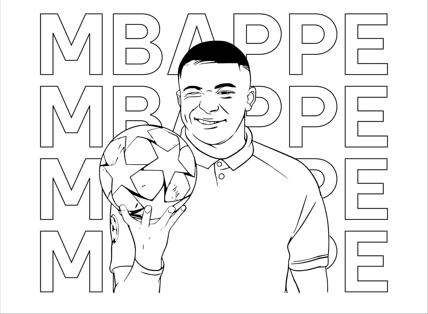 Kylian Mbappé Für Kostenlos ausmalbilder