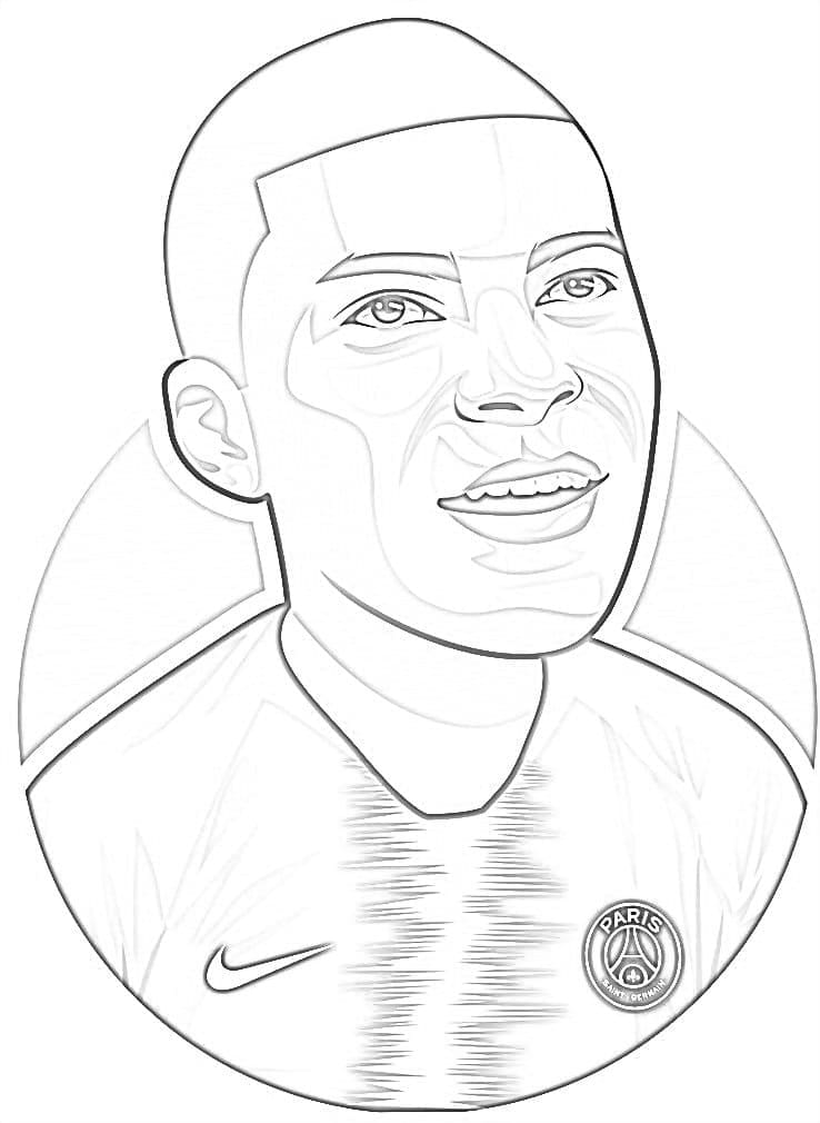 Kylian Mbappé Kostenlos Für Kinder ausmalbilder