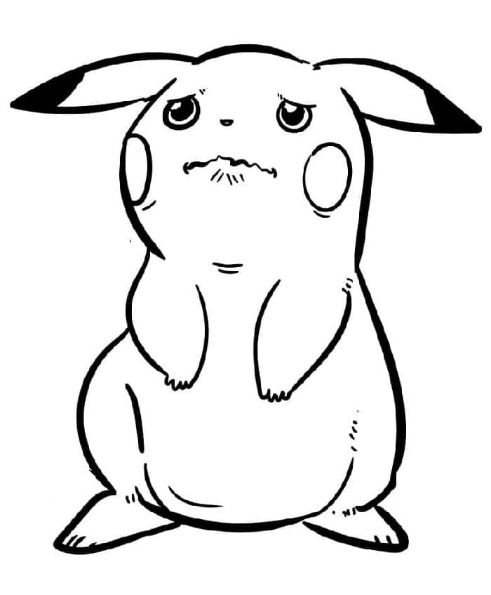 Lächelnder Pikachu ausmalbilder