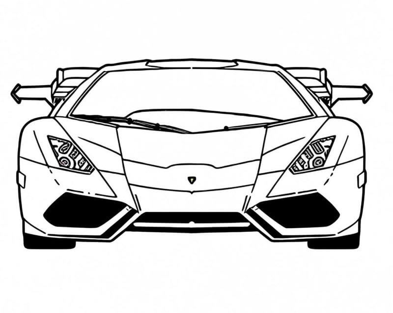 Lamborghini für 1-jährige Kinder ausmalbilder