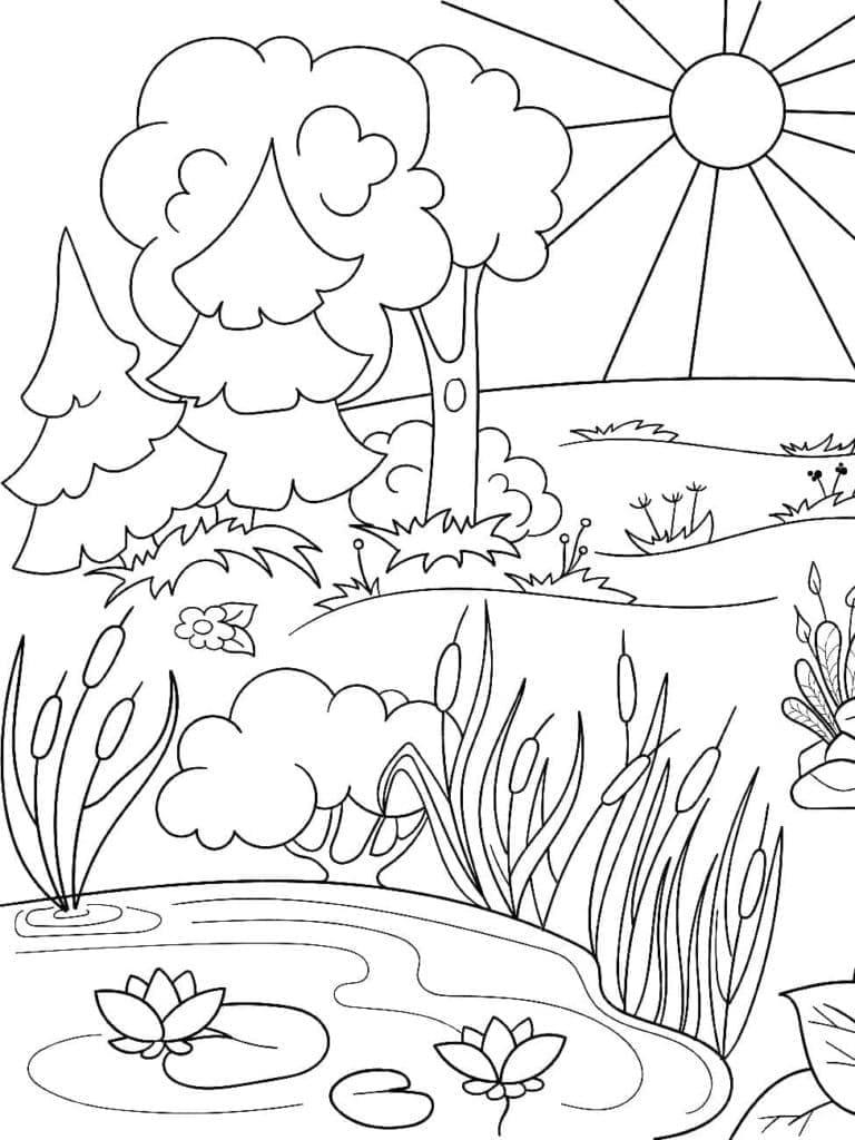 Landschaft 2 ausmalbilder