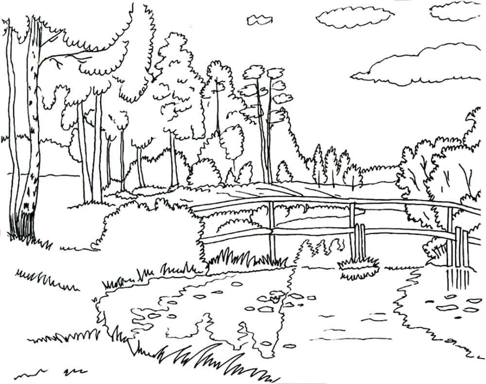 Landschaft ausdrucken ausmalbilder