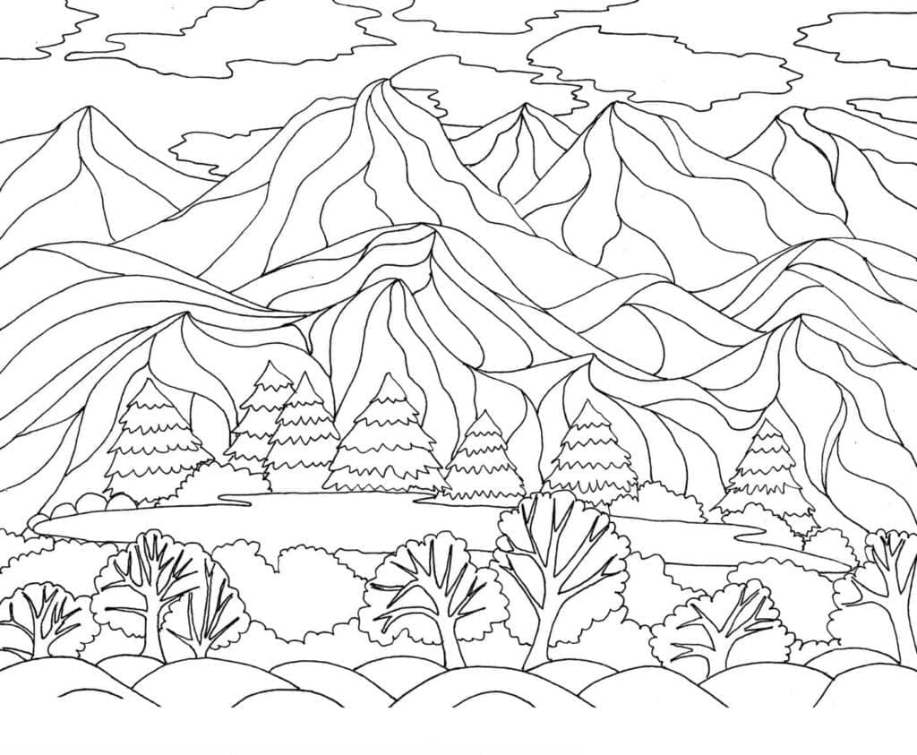 Landschaft für 1-jährige Kinder ausmalbilder