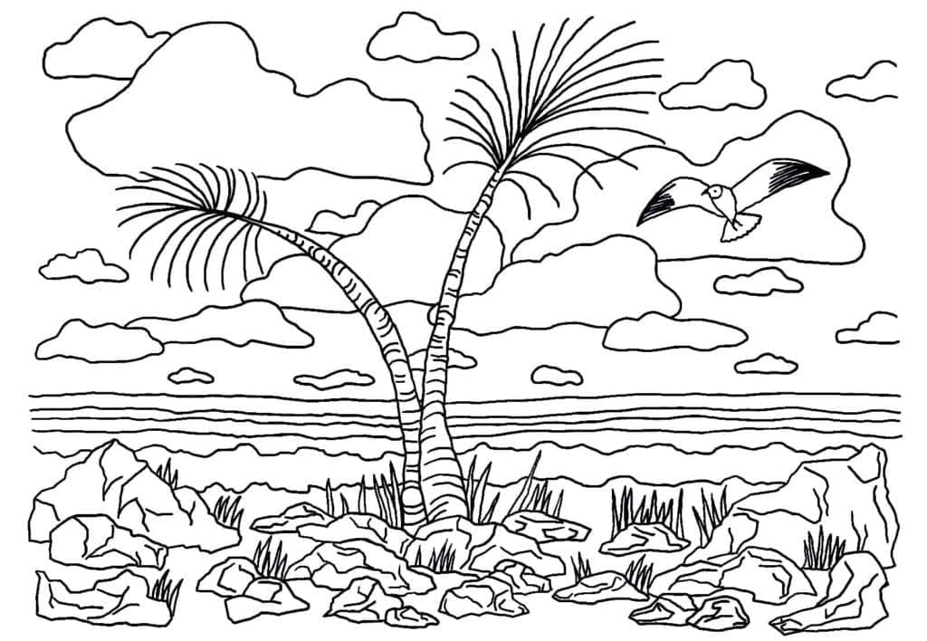 Landschaft für Kinder ausmalbilder