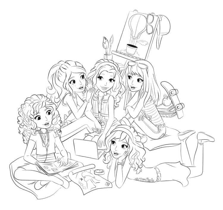 Lego Friends Druckbar Frei ausmalbilder