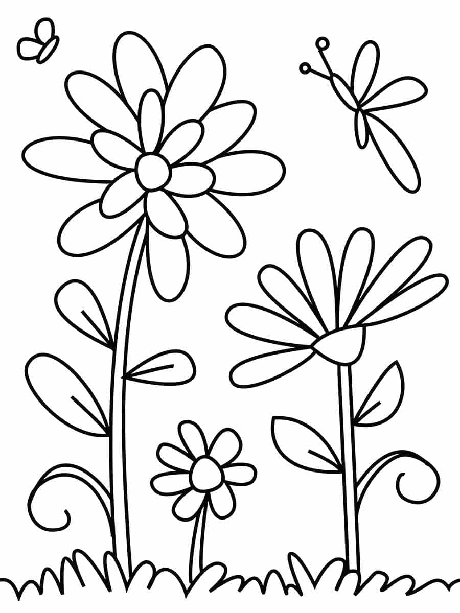 Leichte Blume ausmalbilder