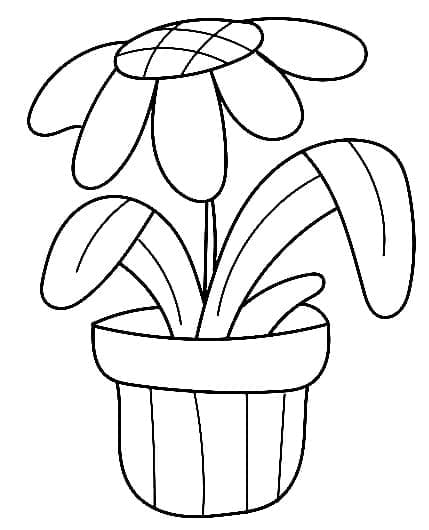 Leichter Blumentopf ausmalbilder