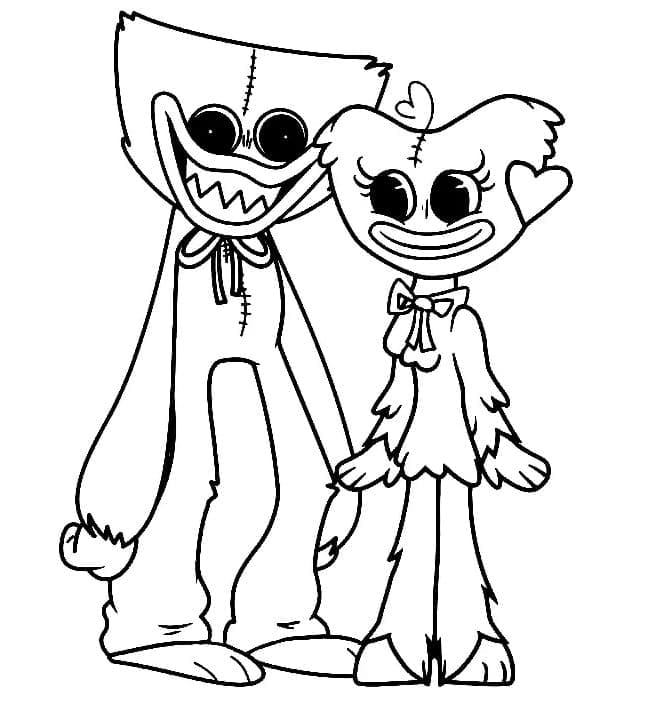 Leichter Huggy Wuggy ausmalbilder