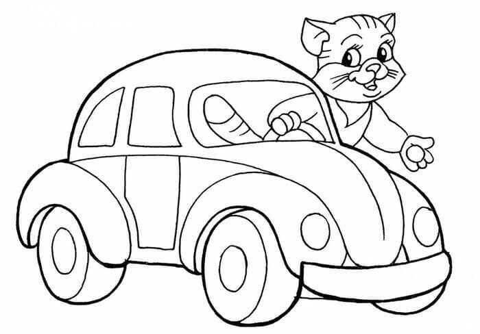 Leichtes Auto ausmalbilder