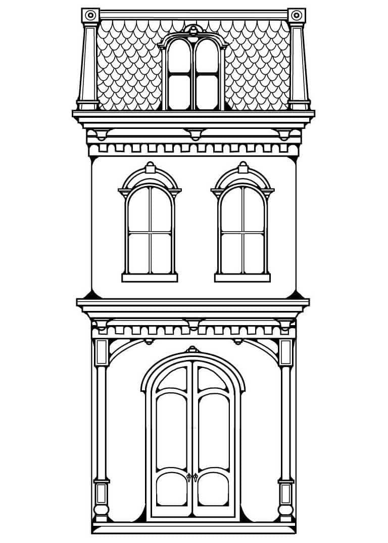 Leichtes Haus ausmalbilder