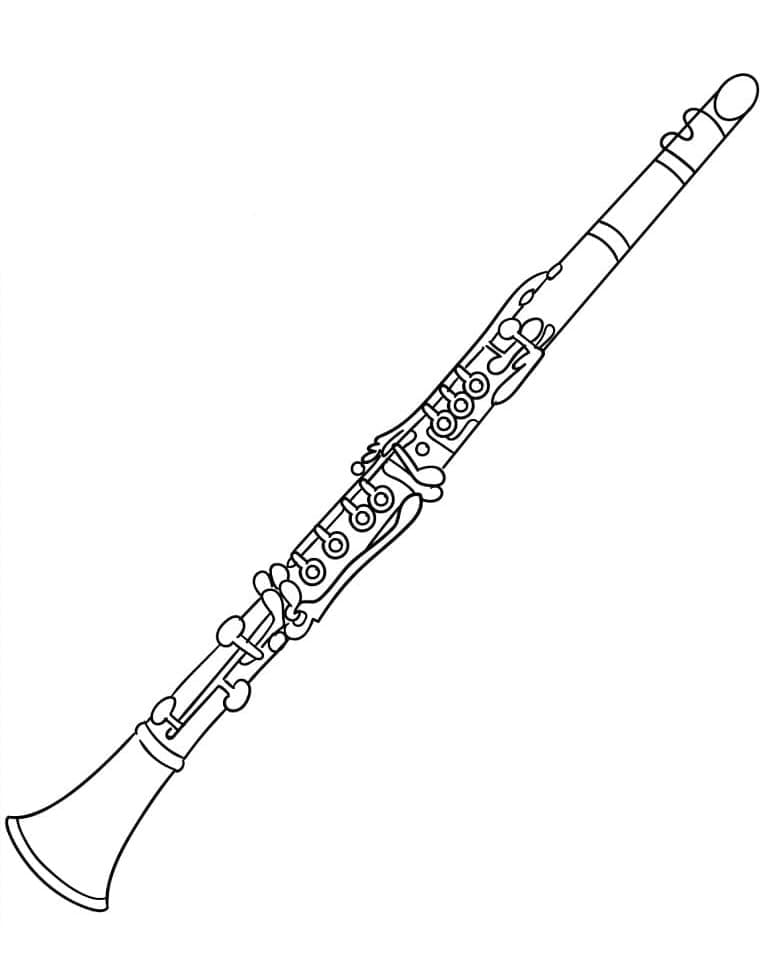 Leichtes Klarinette ausmalbilder